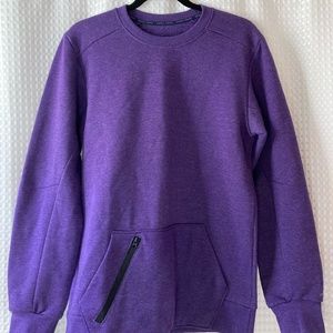 Russell Athletic Men's Size S Purple Cotton Rich Fleece Crewneck Sweatshirt